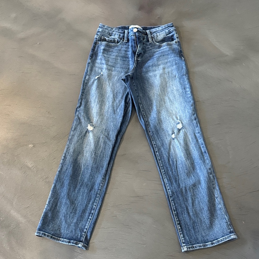 BKE Distressed Mid-Blue Women's Jeans Andi 27x32